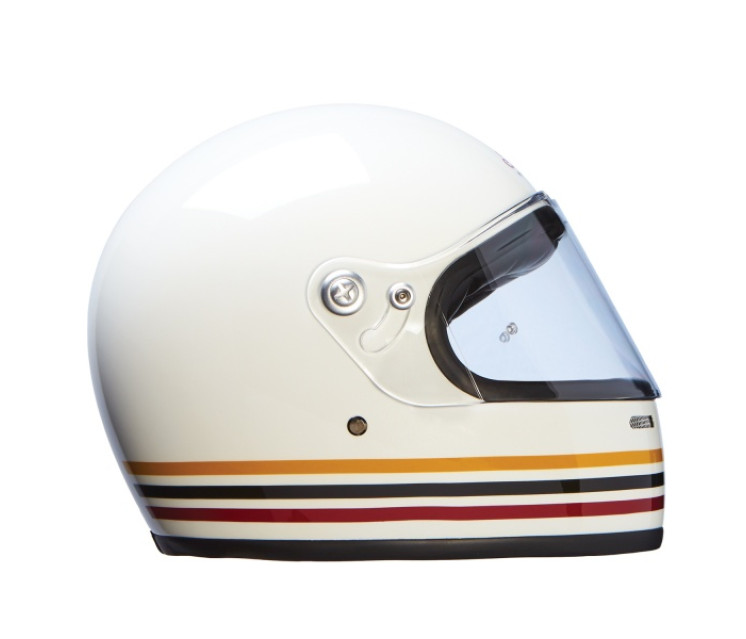 ŠALMAS RETRO FULL FACE HELMET BALTAS XXL