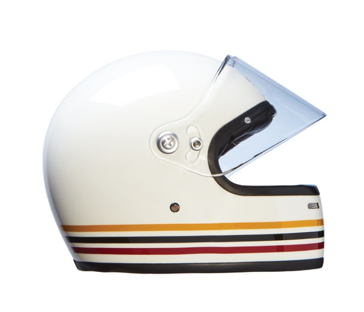 ŠALMAS RETRO FULL FACE HELMET BALTAS XXL