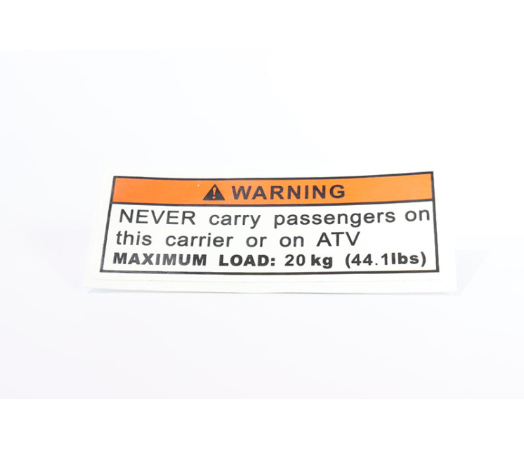 7020-190304 INSTRUCTION LABEL, FRONT RACK LOAD
