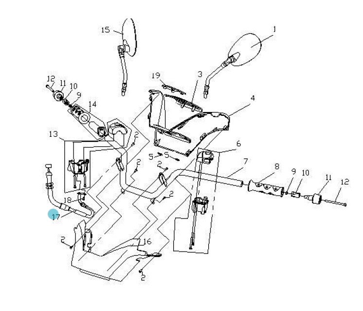 806A-100230 Throttle cable comp.