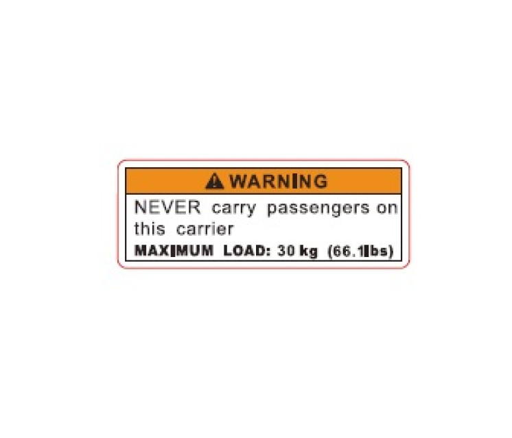 9CQV-190002-3200 FRONT RACK LOADING INSTRUCTION LABEL