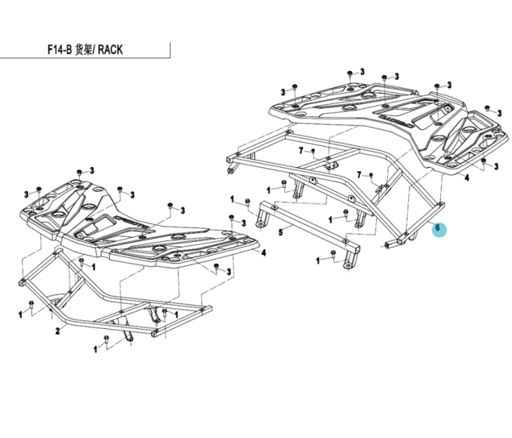 9GQ0-140200-20000 REAR RACK ASSY